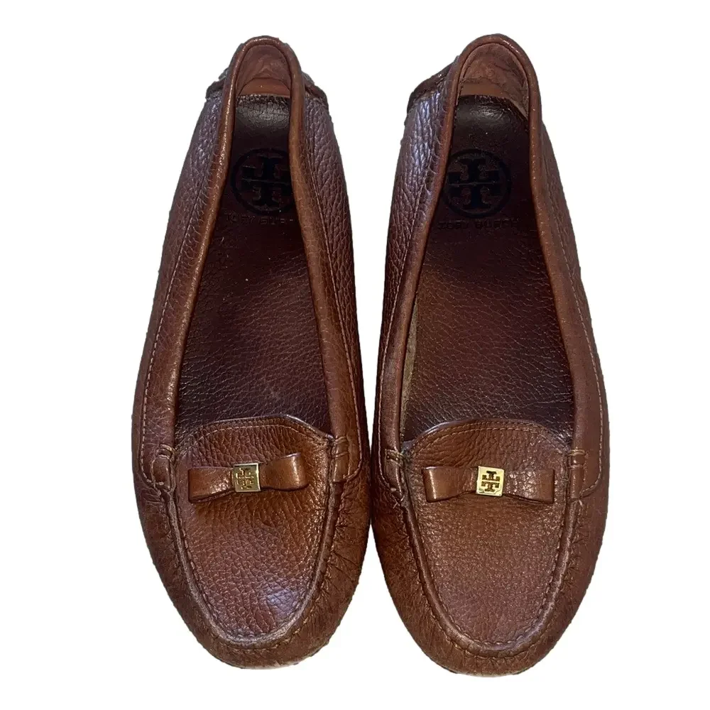 Tory Burch Brown Leather Loafers 7.5